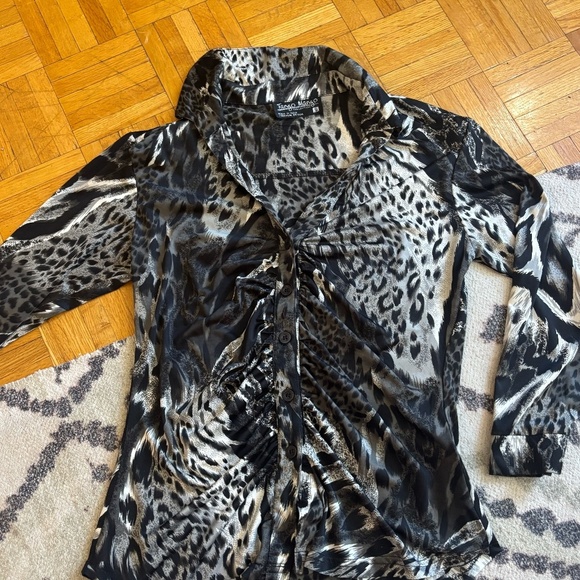 vintage animal print y2k ruched sexy and soft - Picture 6 of 6